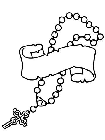 Rosary Beads Coloring Page